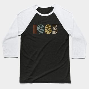 1983 Birth Year Retro Style Baseball T-Shirt